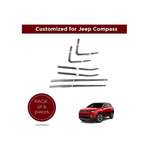 Window Garnish - Compass ( Set of 4 Pc) Chrome Jeep Compass 1.4 Limited Front Garnish 